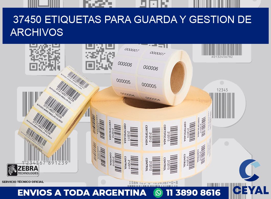 37450 ETIQUETAS PARA GUARDA Y GESTION DE ARCHIVOS