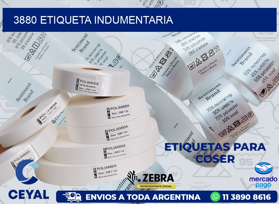 3880 ETIQUETA INDUMENTARIA