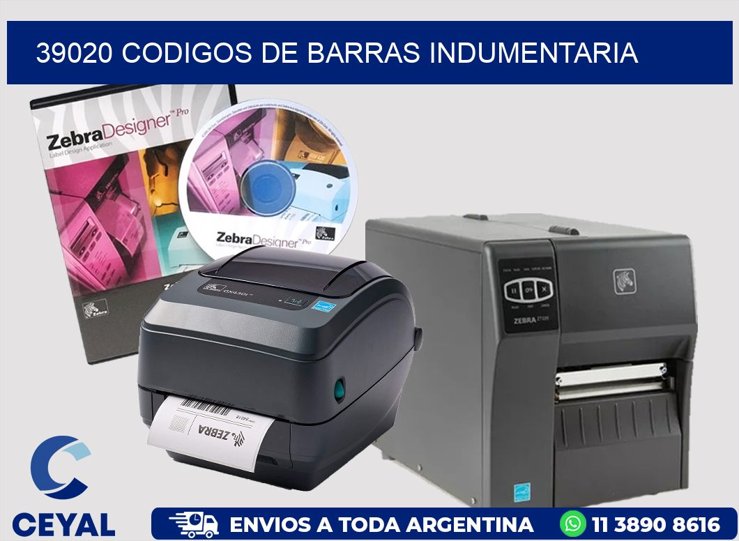 39020 CODIGOS DE BARRAS INDUMENTARIA