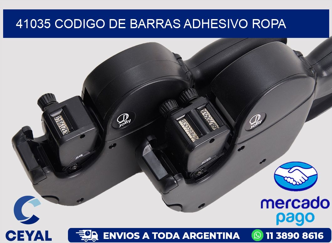 41035 CODIGO DE BARRAS ADHESIVO ROPA