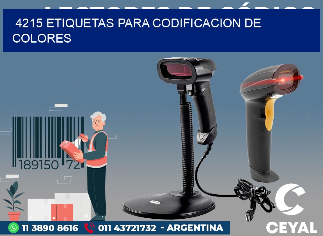 4215 ETIQUETAS PARA CODIFICACION DE COLORES