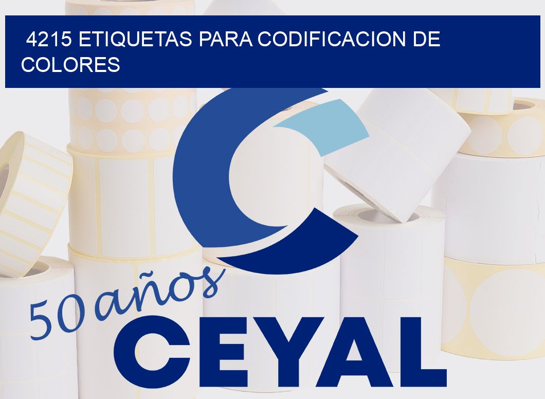4215 ETIQUETAS PARA CODIFICACION DE COLORES