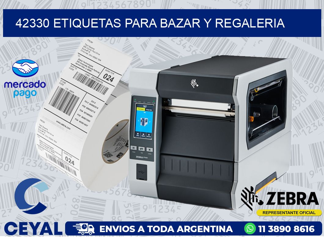 42330 ETIQUETAS PARA BAZAR Y REGALERIA