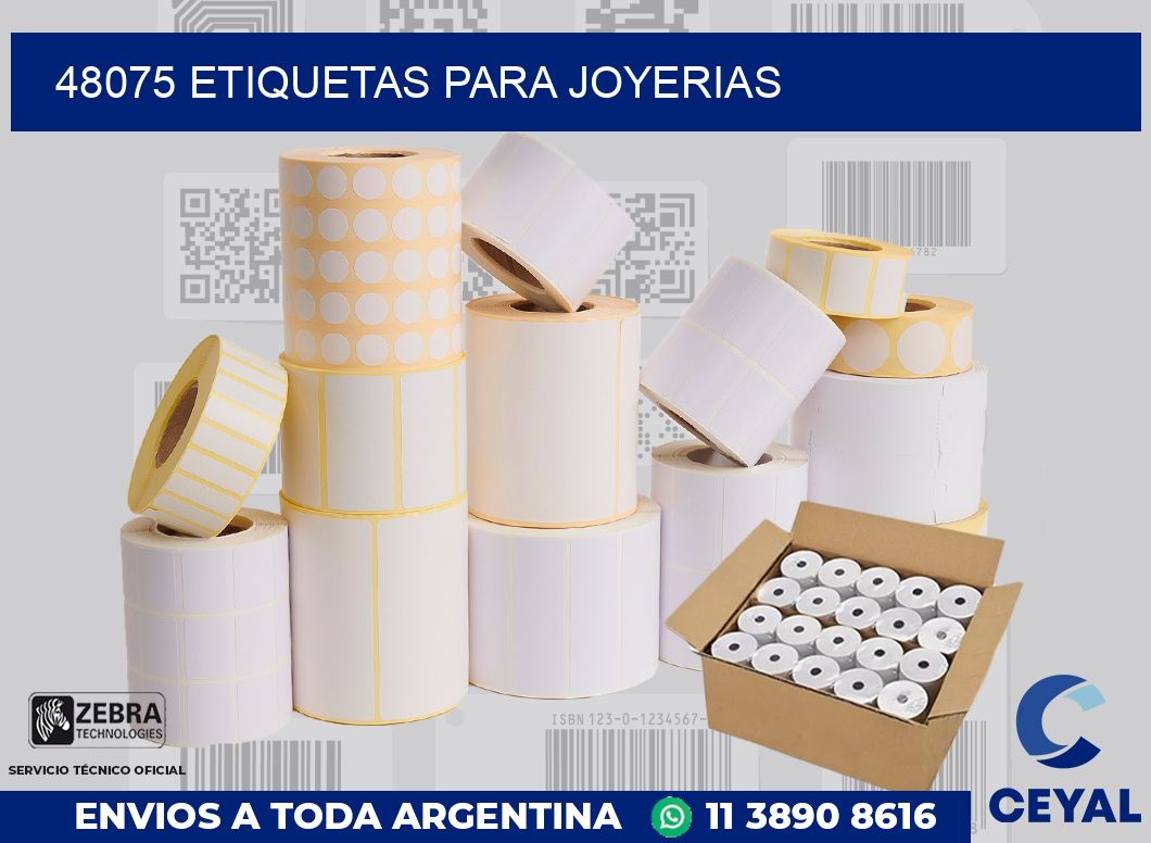 48075 ETIQUETAS PARA JOYERIAS