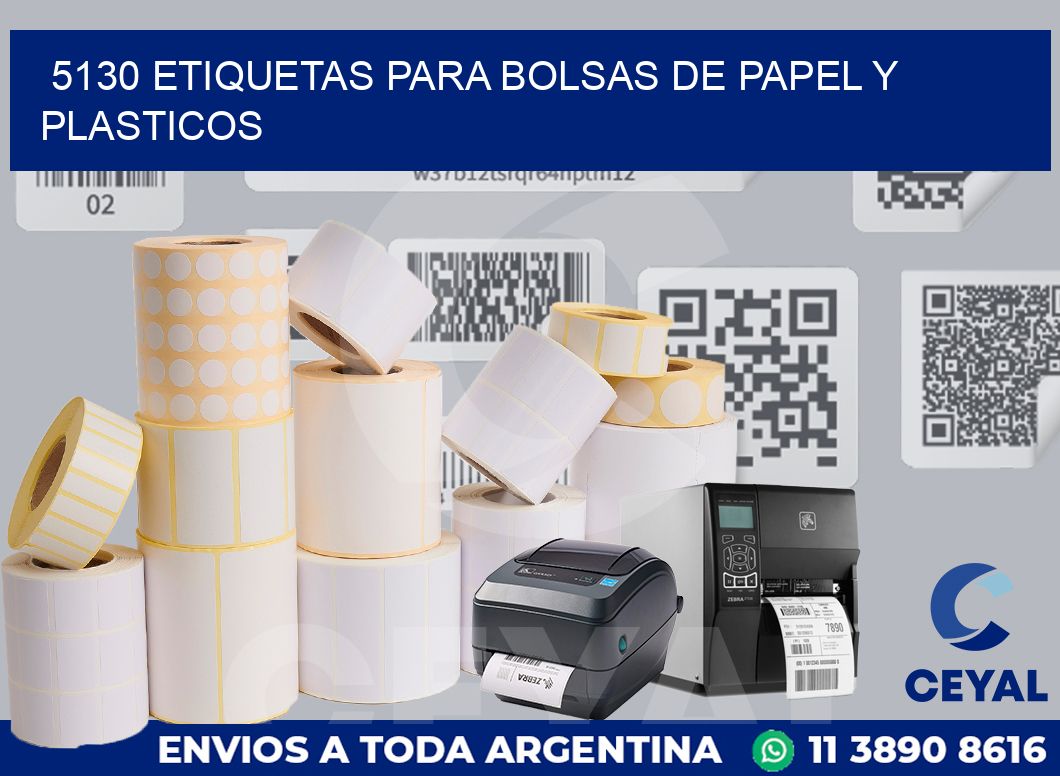 5130 ETIQUETAS PARA BOLSAS DE PAPEL Y PLASTICOS