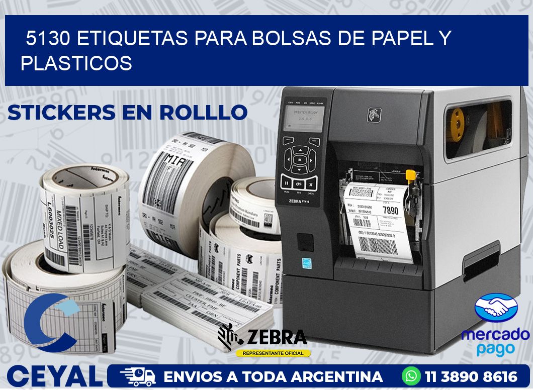 5130 ETIQUETAS PARA BOLSAS DE PAPEL Y PLASTICOS