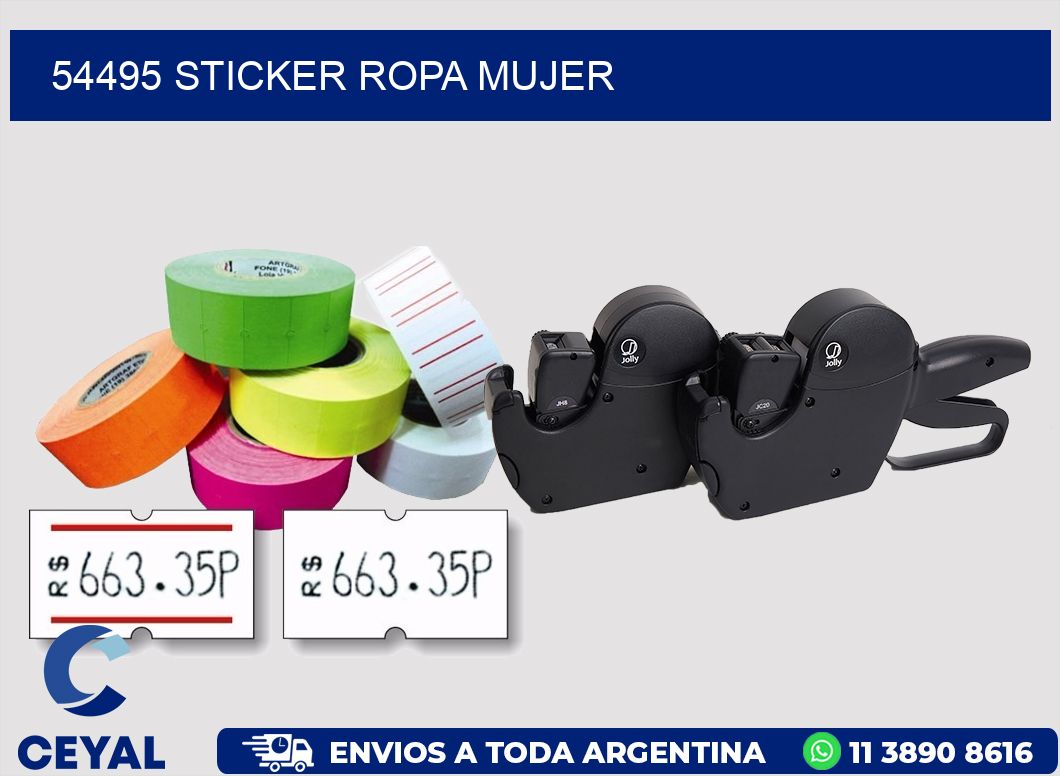 54495 STICKER ROPA MUJER