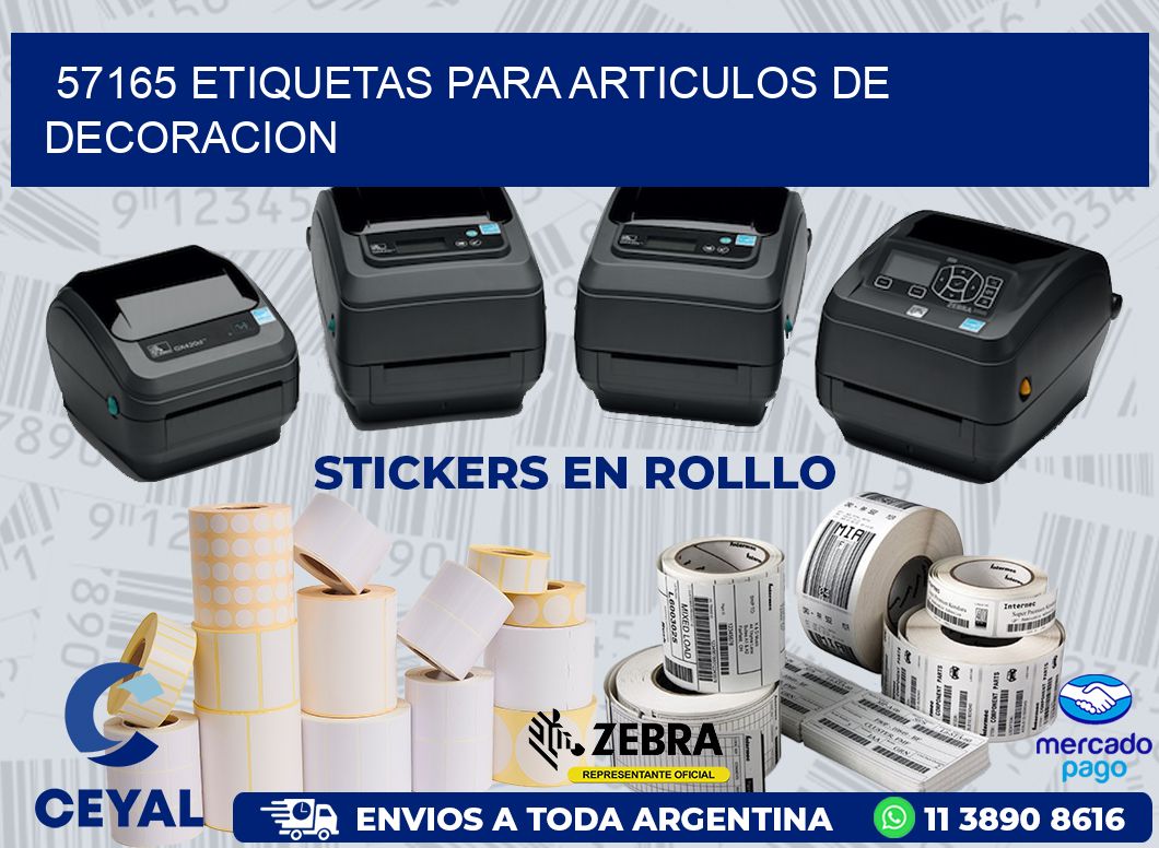 57165 ETIQUETAS PARA ARTICULOS DE DECORACION