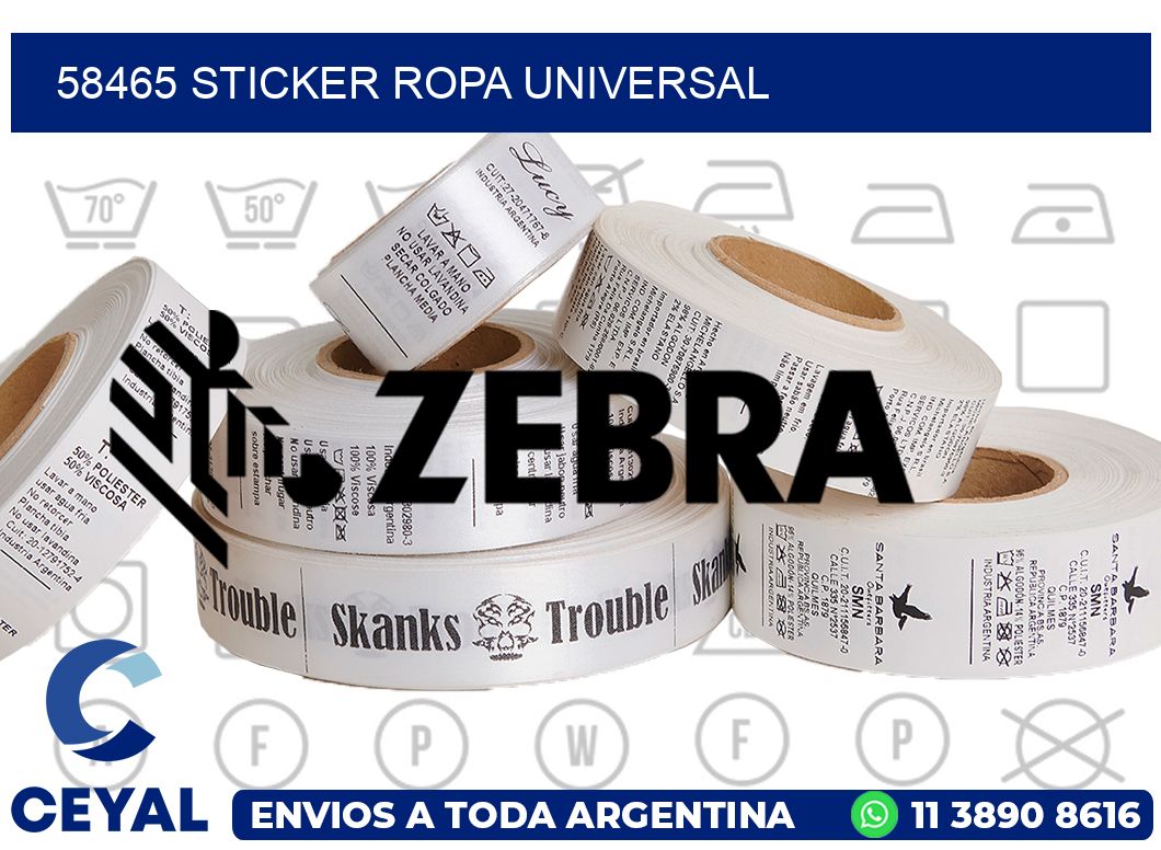 58465 STICKER ROPA UNIVERSAL