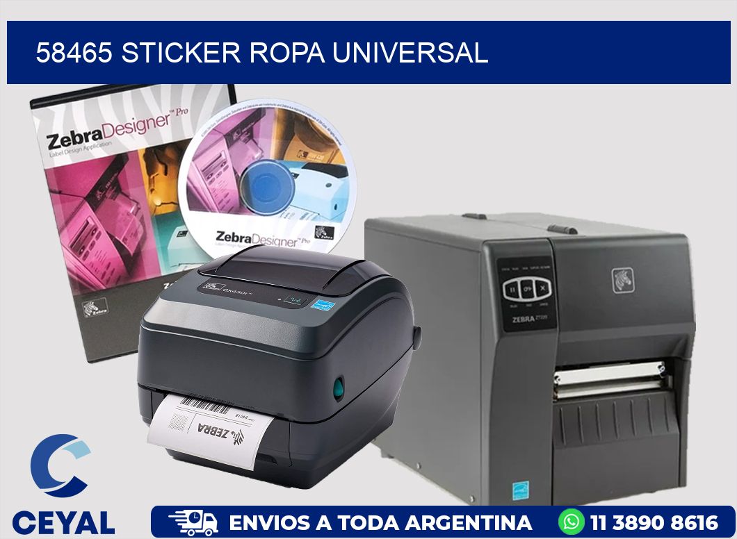 58465 STICKER ROPA UNIVERSAL