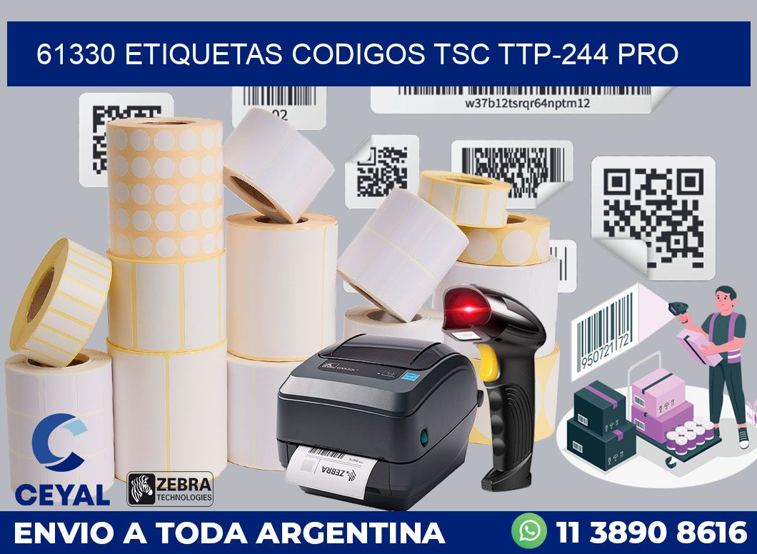 61330 ETIQUETAS CODIGOS TSC TTP-244 PRO