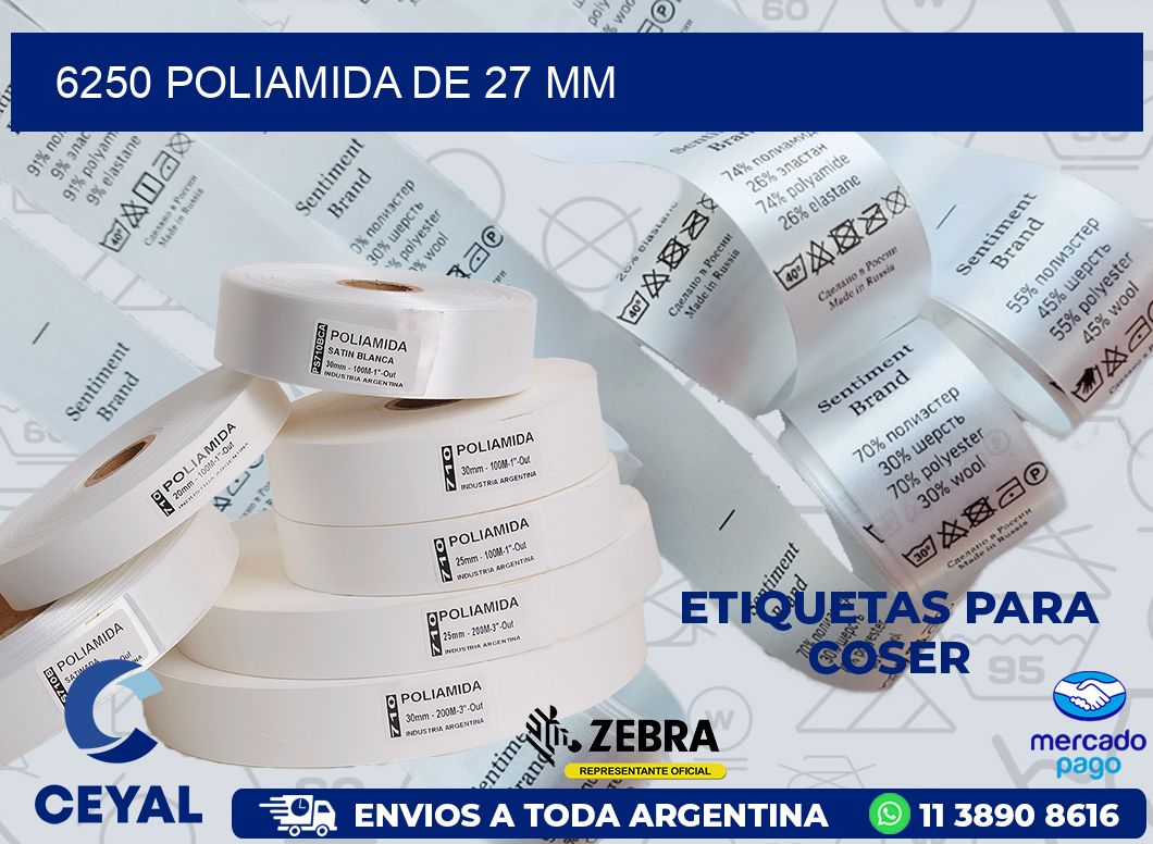 6250 POLIAMIDA DE 27 MM
