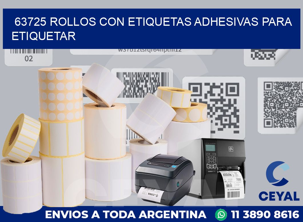 63725 ROLLOS CON ETIQUETAS ADHESIVAS PARA ETIQUETAR