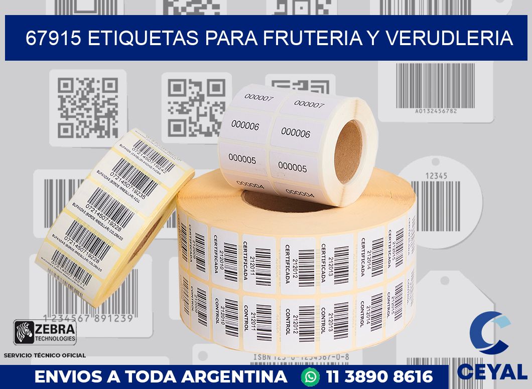 67915 ETIQUETAS PARA FRUTERIA Y VERUDLERIA