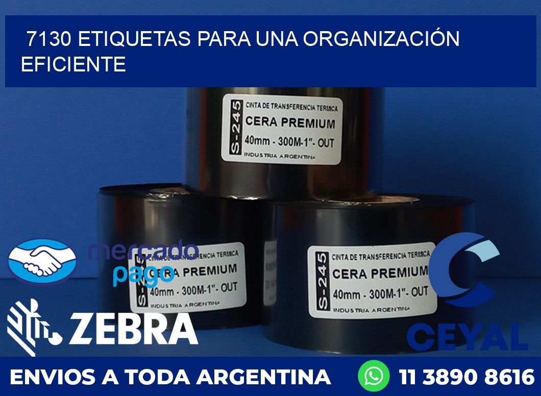 7130 ETIQUETAS PARA UNA ORGANIZACIÓN EFICIENTE