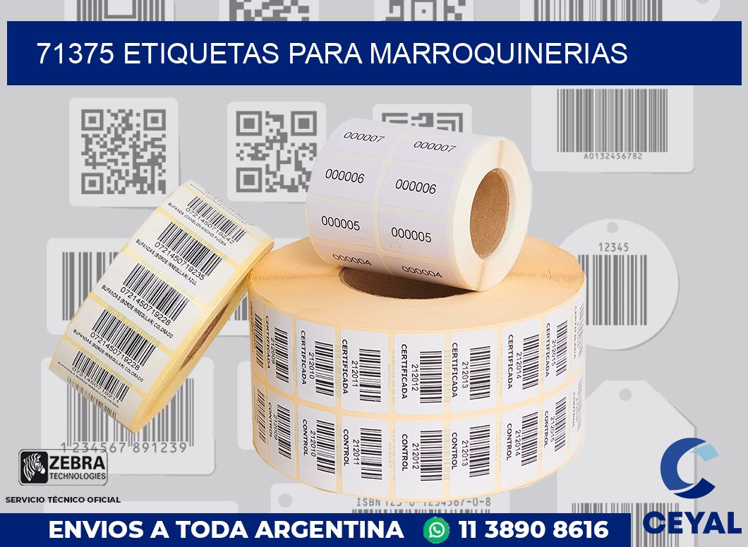 71375 ETIQUETAS PARA MARROQUINERIAS