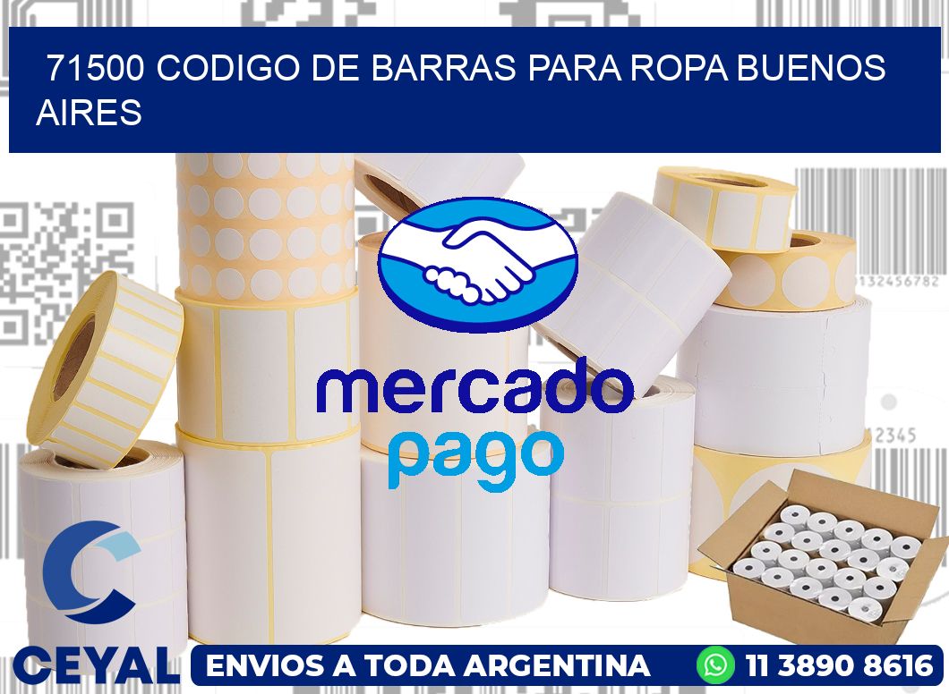 71500 CODIGO DE BARRAS PARA ROPA BUENOS AIRES