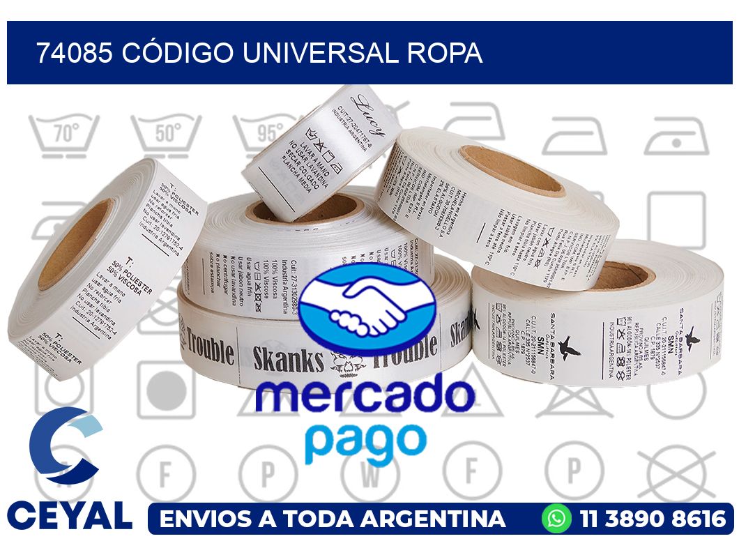 74085 CÓDIGO UNIVERSAL ROPA