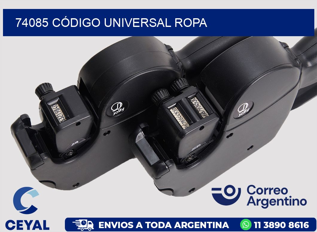 74085 CÓDIGO UNIVERSAL ROPA