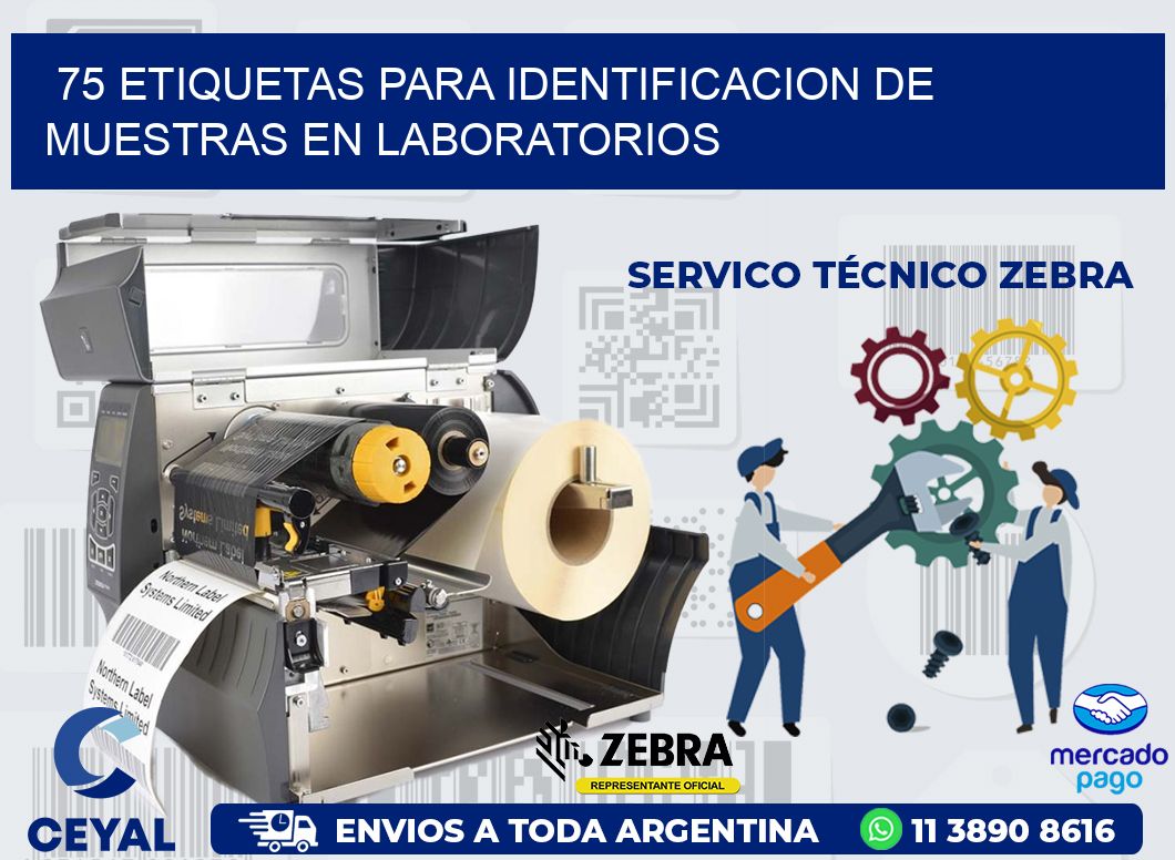 75 ETIQUETAS PARA IDENTIFICACION DE MUESTRAS EN LABORATORIOS
