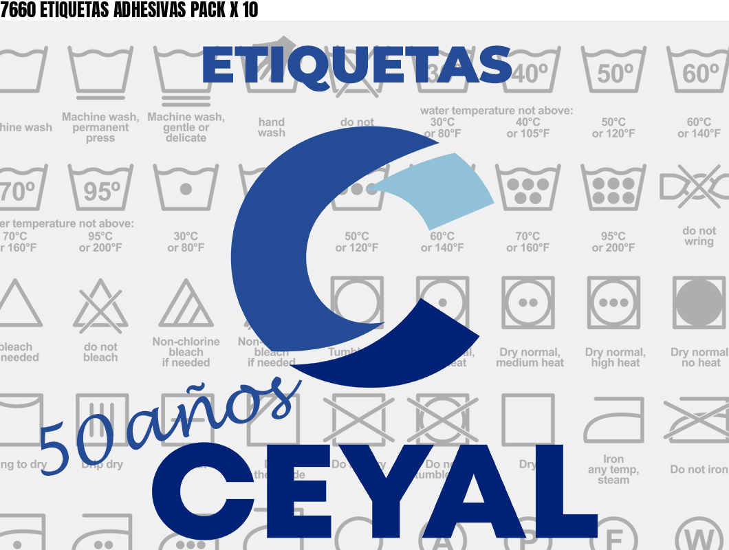 7660 ETIQUETAS ADHESIVAS PACK X 10