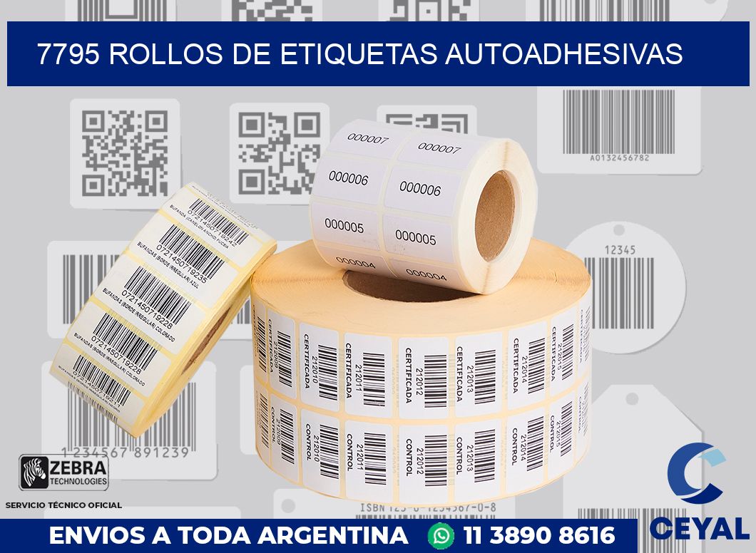7795 ROLLOS DE ETIQUETAS AUTOADHESIVAS