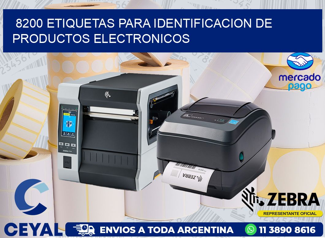 8200 ETIQUETAS PARA IDENTIFICACION DE PRODUCTOS ELECTRONICOS