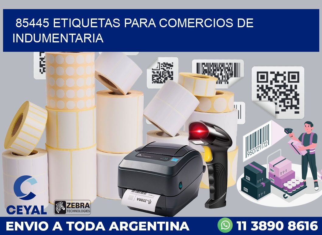 85445 ETIQUETAS PARA COMERCIOS DE INDUMENTARIA