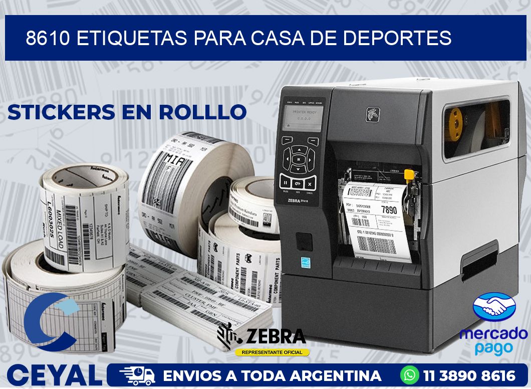 8610 ETIQUETAS PARA CASA DE DEPORTES