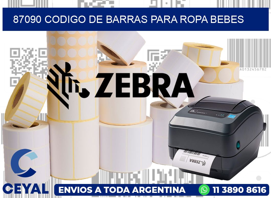 87090 CODIGO DE BARRAS PARA ROPA BEBES