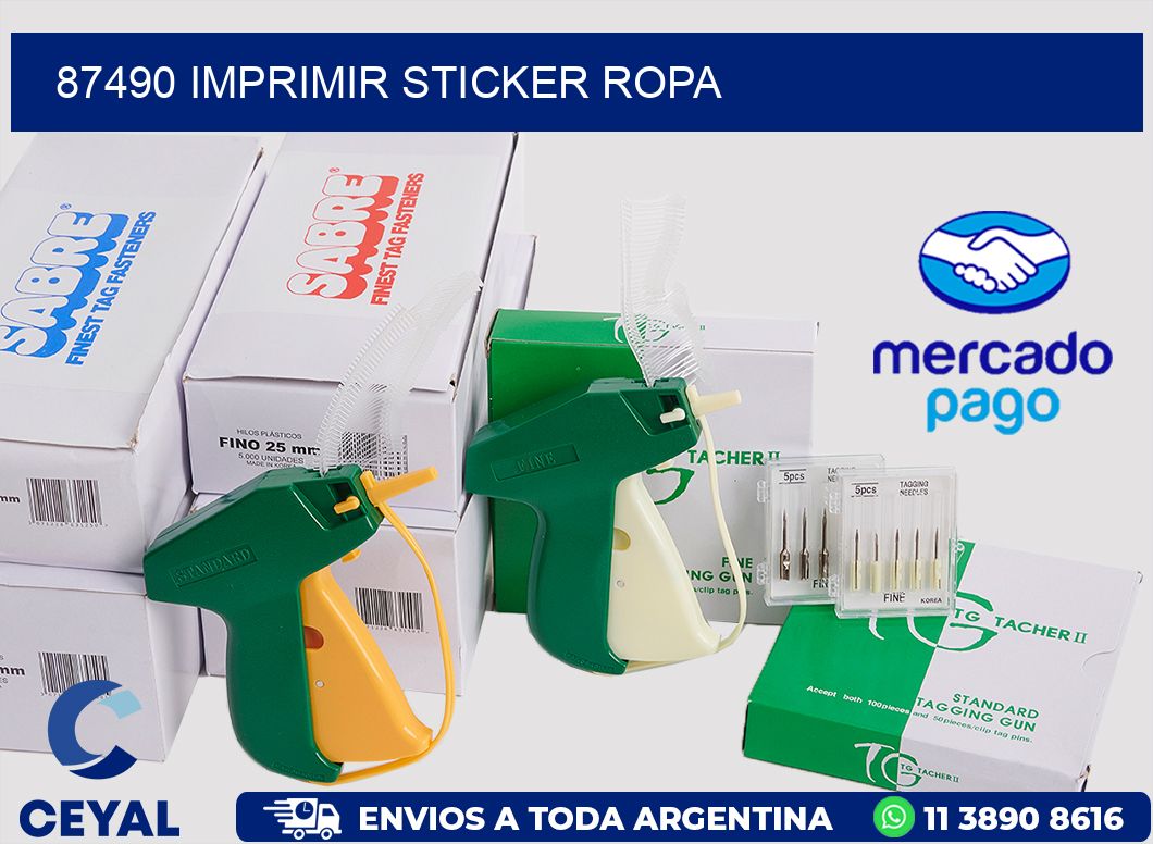 87490 IMPRIMIR STICKER ROPA