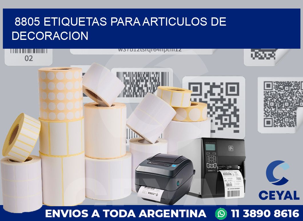8805 ETIQUETAS PARA ARTICULOS DE DECORACION