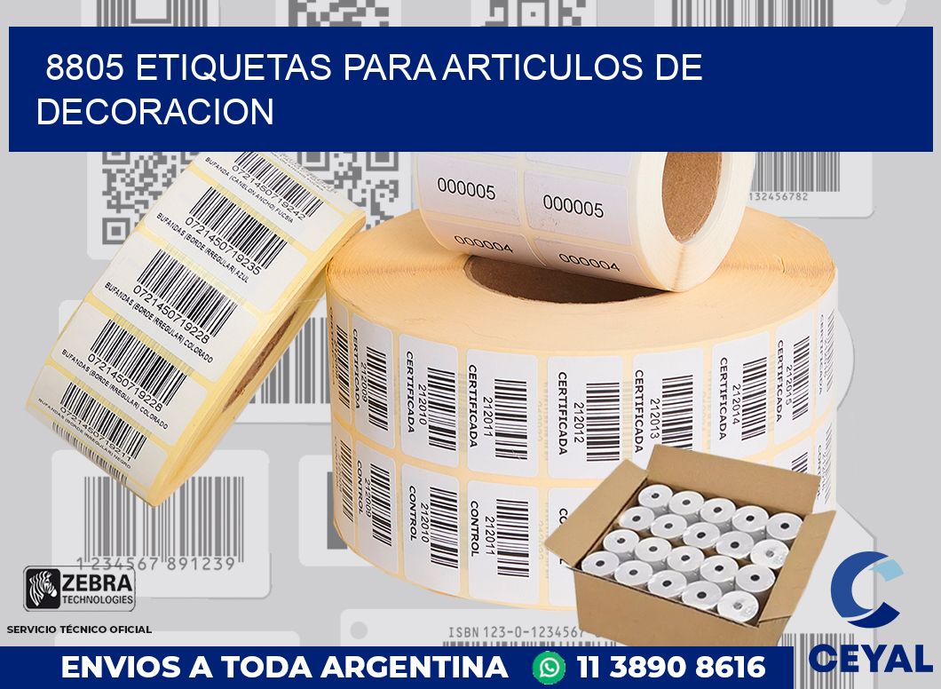 8805 ETIQUETAS PARA ARTICULOS DE DECORACION