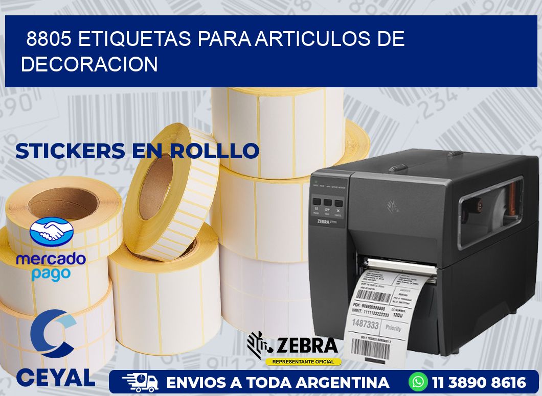 8805 ETIQUETAS PARA ARTICULOS DE DECORACION