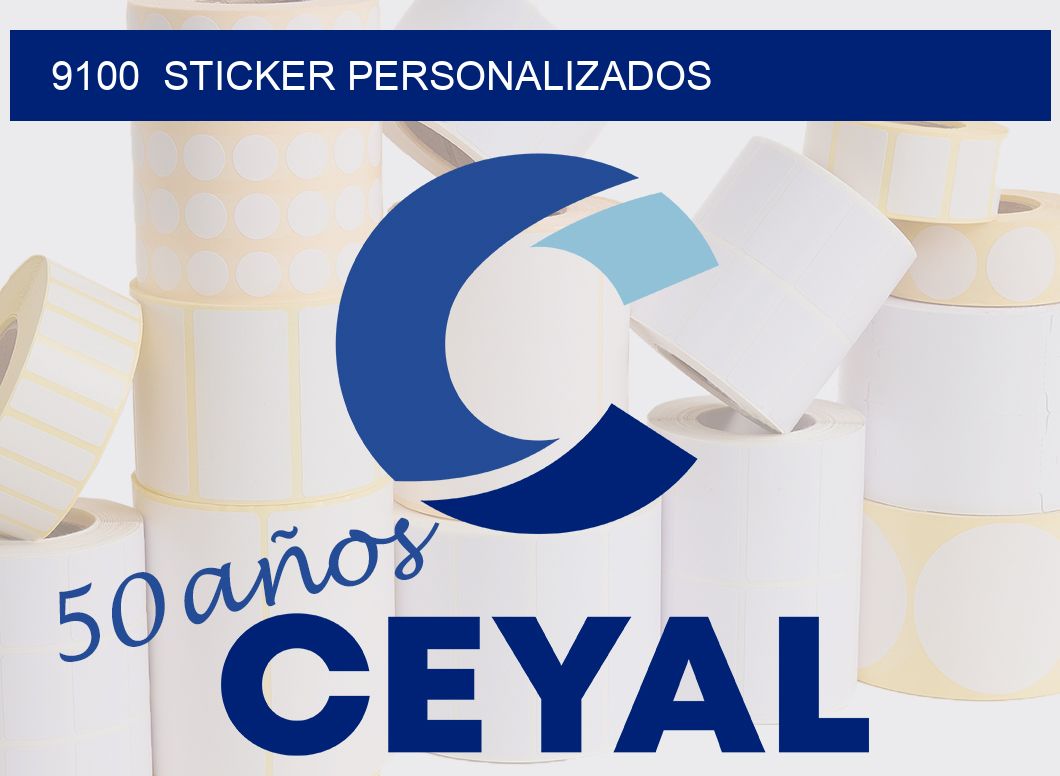 9100  sticker personalizados