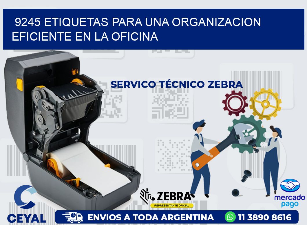 9245 ETIQUETAS PARA UNA ORGANIZACION EFICIENTE EN LA OFICINA