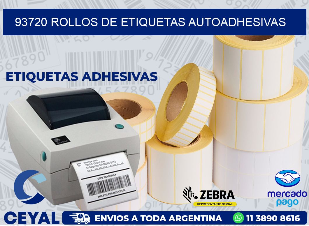 93720 ROLLOS DE ETIQUETAS AUTOADHESIVAS