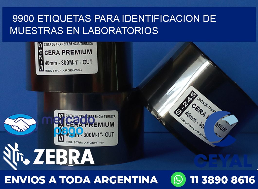 9900 ETIQUETAS PARA IDENTIFICACION DE MUESTRAS EN LABORATORIOS