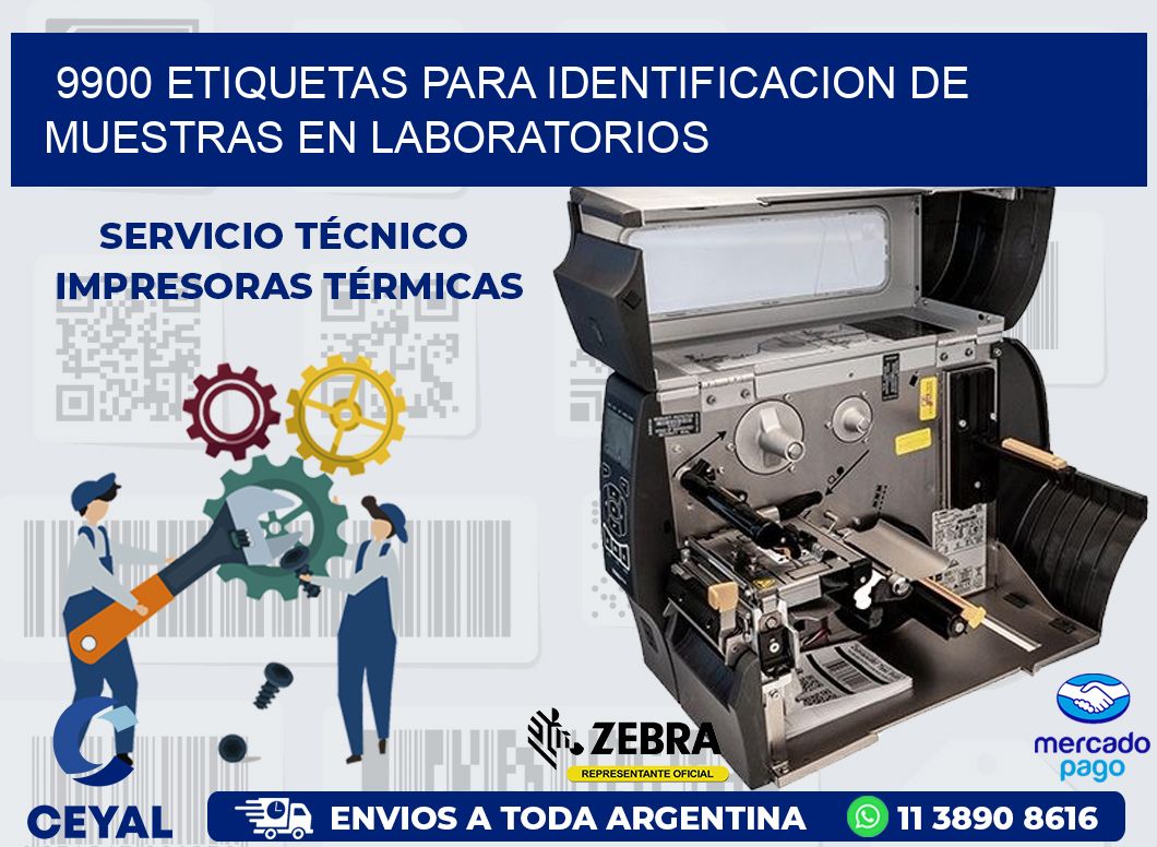 9900 ETIQUETAS PARA IDENTIFICACION DE MUESTRAS EN LABORATORIOS