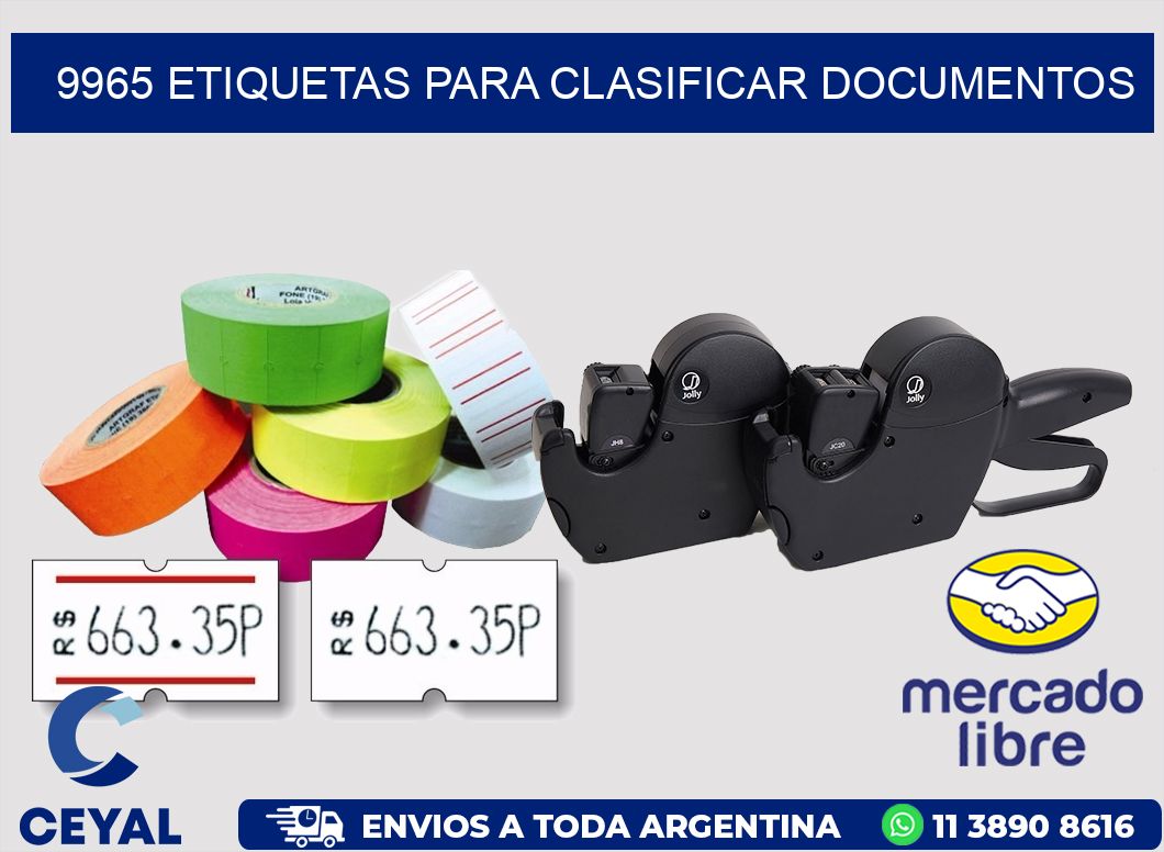 9965 ETIQUETAS PARA CLASIFICAR DOCUMENTOS