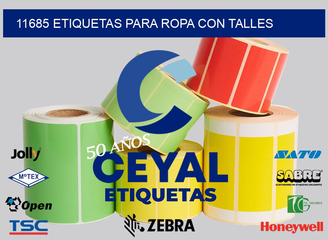 11685 ETIQUETAS PARA ROPA CON TALLES