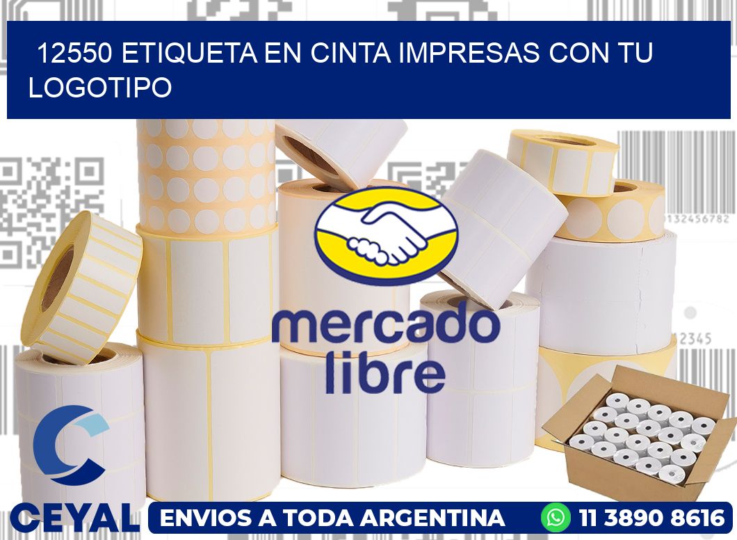 12550 ETIQUETA EN CINTA IMPRESAS CON TU LOGOTIPO