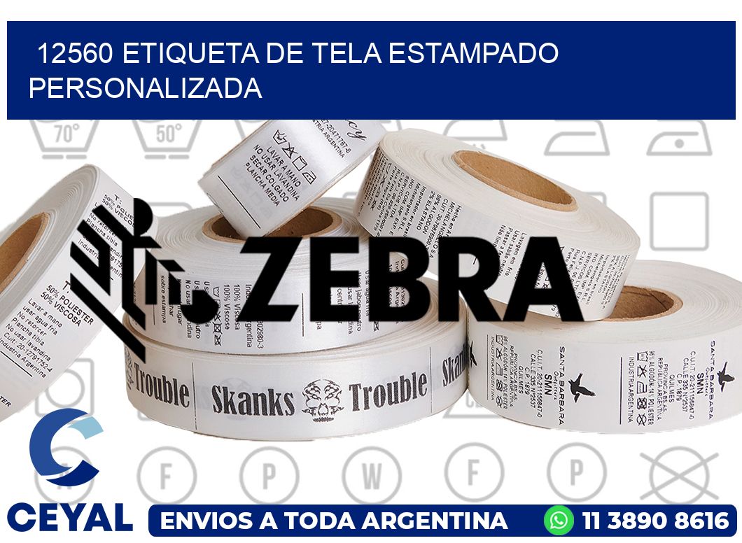 12560 ETIQUETA DE TELA ESTAMPADO PERSONALIZADA
