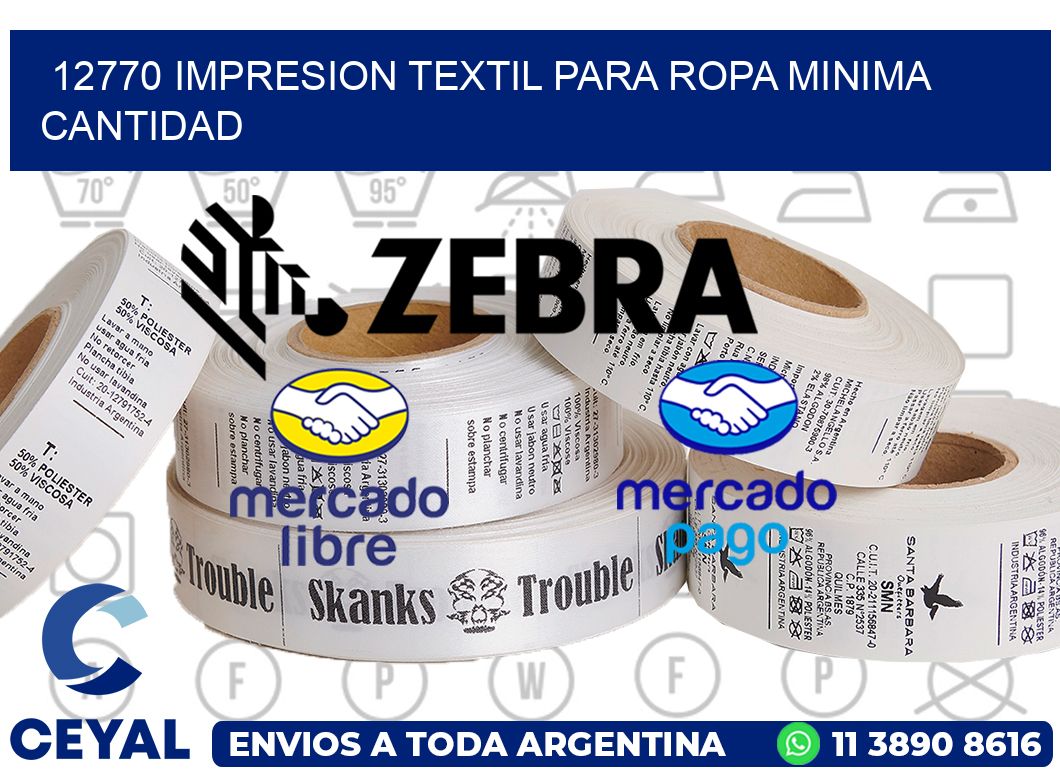 12770 IMPRESION TEXTIL PARA ROPA MINIMA CANTIDAD