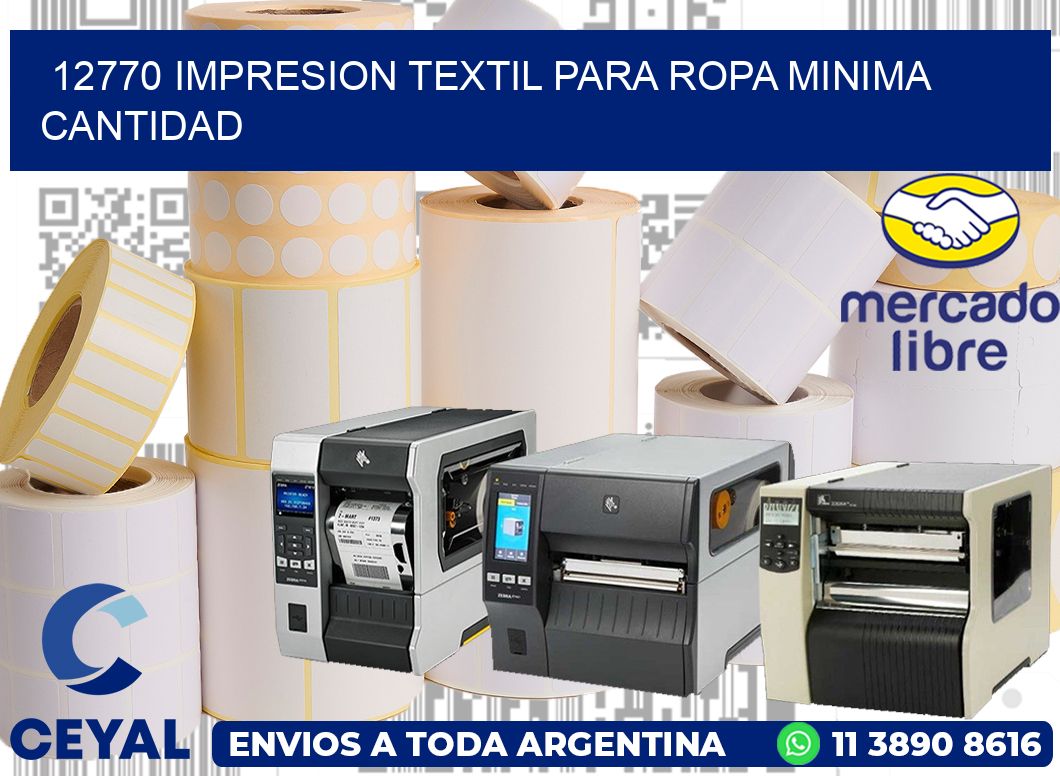 12770 IMPRESION TEXTIL PARA ROPA MINIMA CANTIDAD