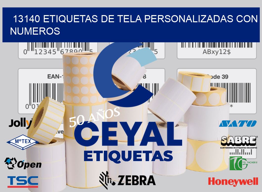 13140 ETIQUETAS DE TELA PERSONALIZADAS CON NUMEROS