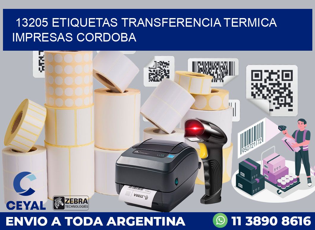 13205 ETIQUETAS TRANSFERENCIA TERMICA IMPRESAS CORDOBA