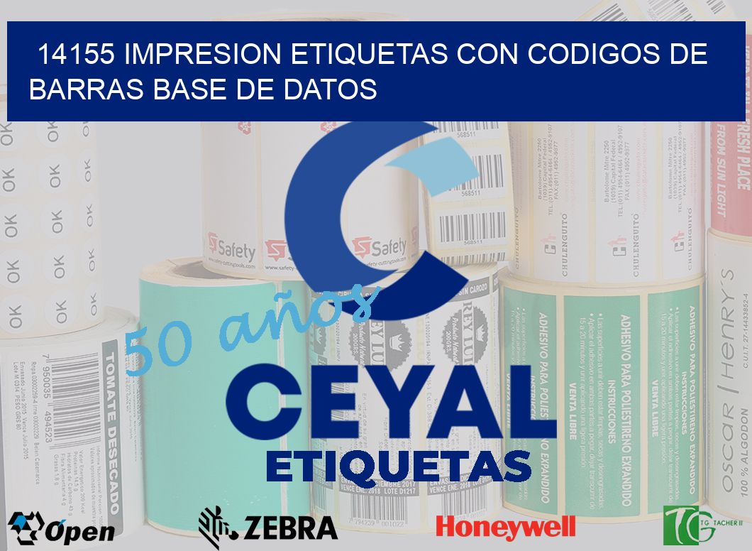 14155 IMPRESION ETIQUETAS CON CODIGOS DE BARRAS BASE DE DATOS