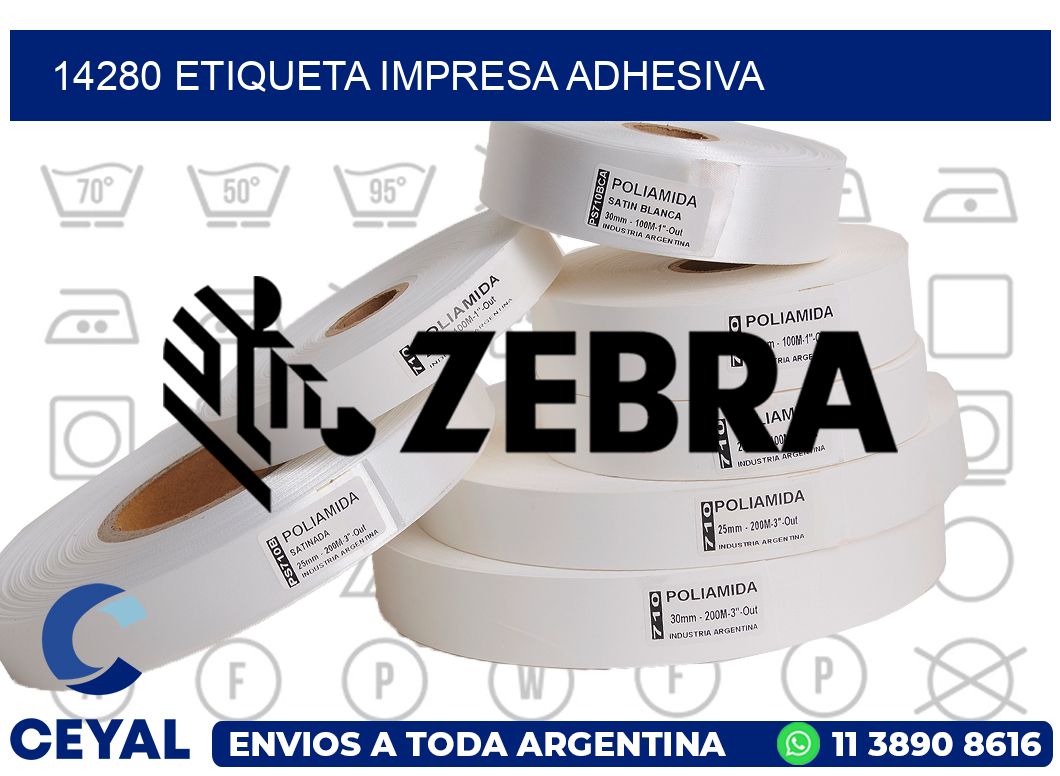 14280 ETIQUETA IMPRESA ADHESIVA