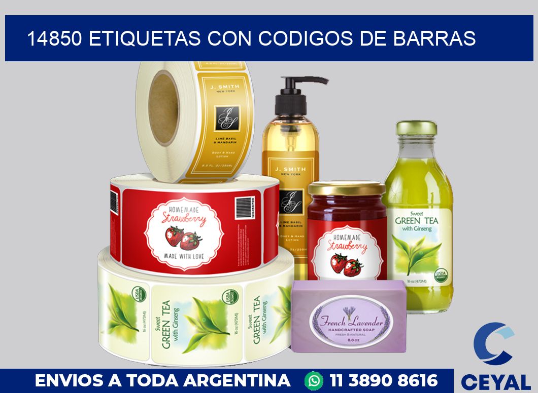 14850 ETIQUETAS CON CODIGOS DE BARRAS